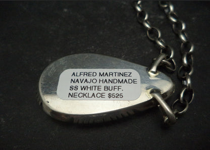 Native Made White Buffalo Necklace by Artist Alfred Martinez
