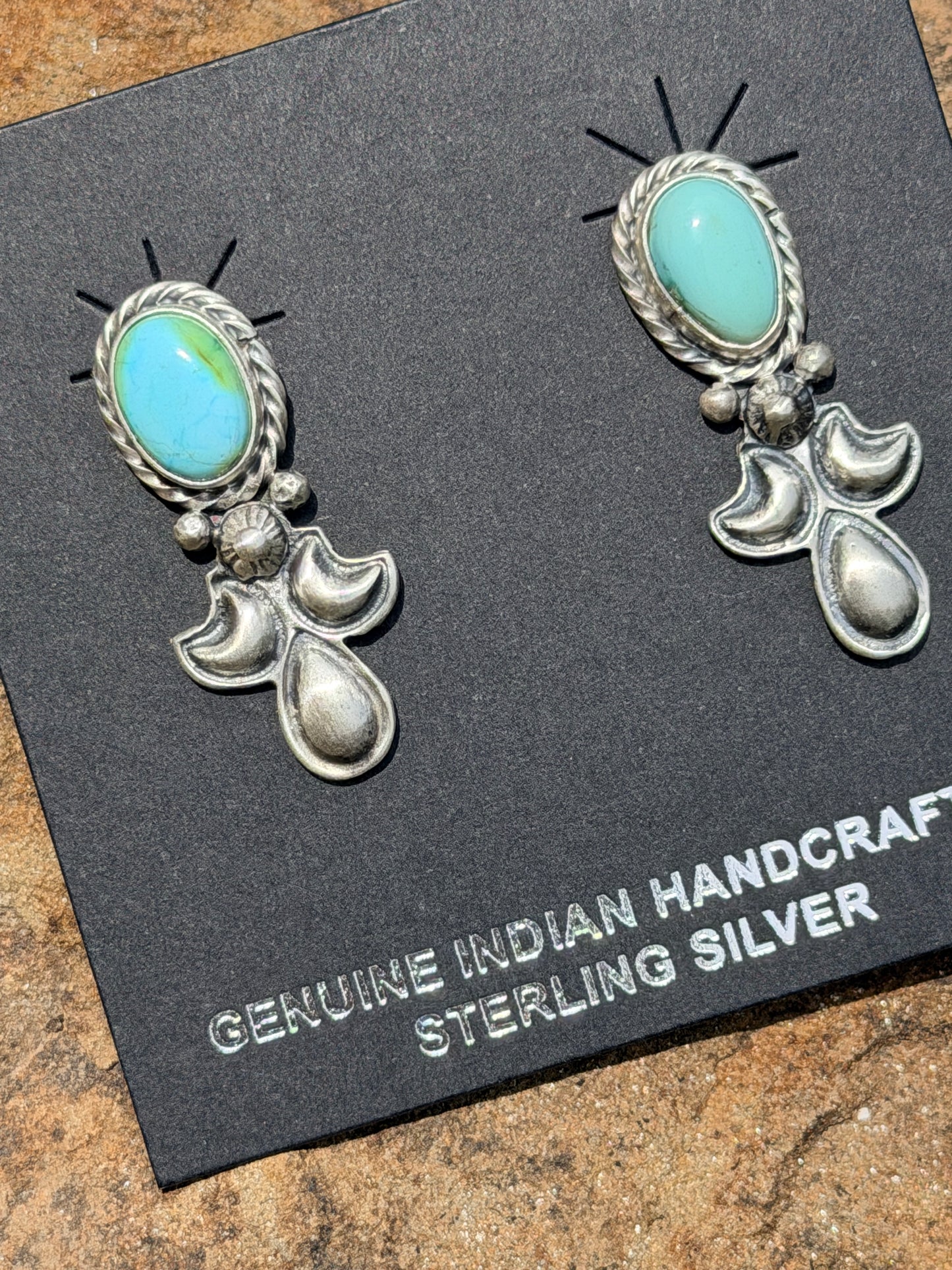 Adrienne Gordon Sonoran Mountain Turquoise & Sterling Silver Squash Blossom Necklace Set