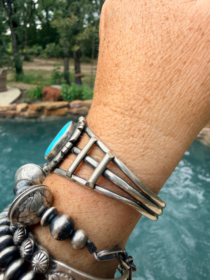 Native Made Large Turquoise Cuff