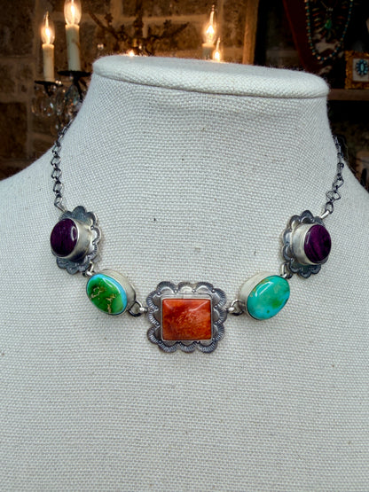 Scott Skeets Multi Stone Necklace