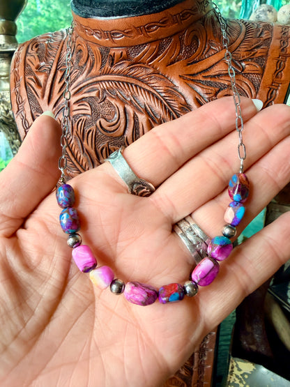 Cotton Candy Turquoise Necklace