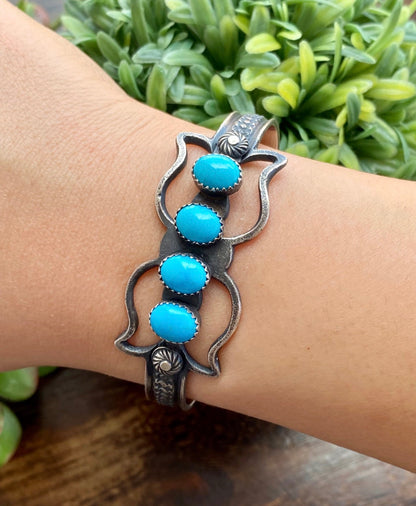 Kevin Billah Sleeping Beauty Turquoise & Sterling Silver Cuff Bracelet
