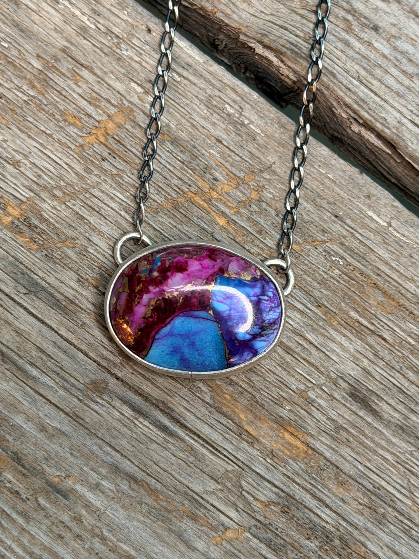 Native Made Pink Dream Mojave 16” Necklace by Judith Dixon
