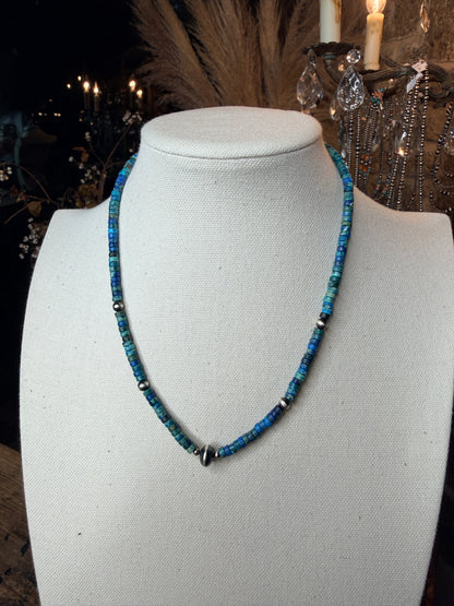 Navajo Handmade AzuriteStone Necklace 16”