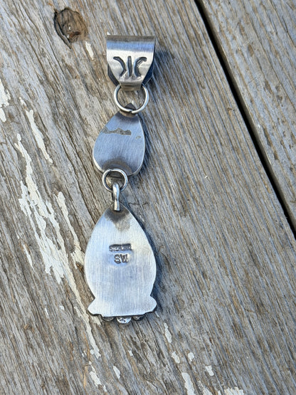Native Made Stunning Spiny Oyster and Turquoise Pendant by Selena Warner