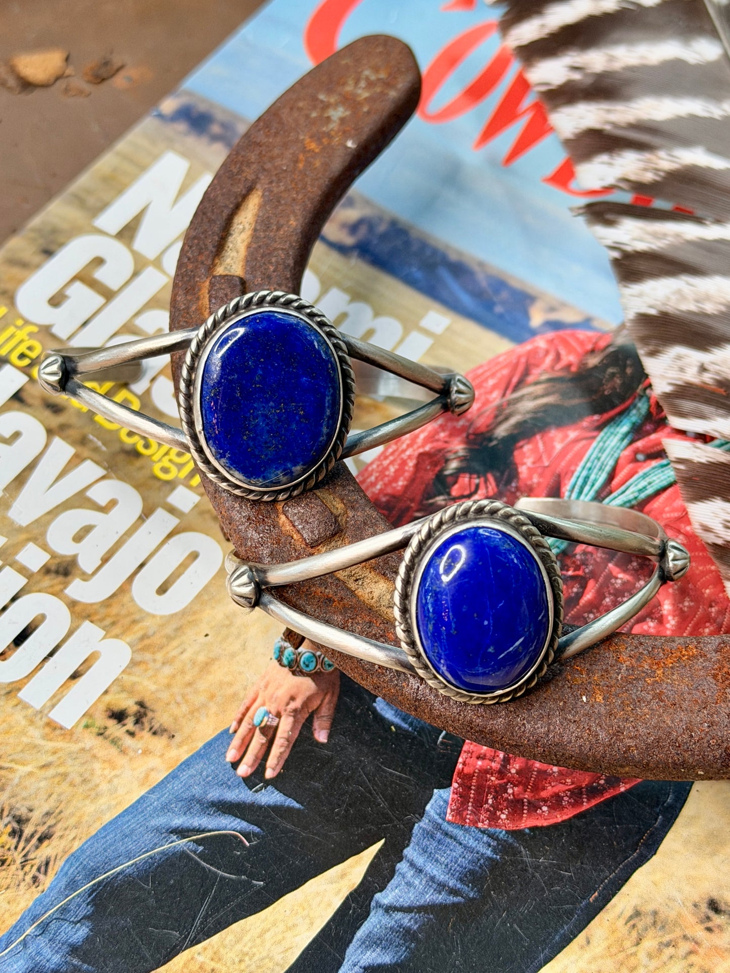 Native Made Lapis Cuff by Augustine Largo