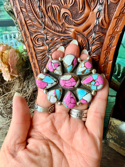 Cotton Candy LARGE Cluster Nevklace by Geraldine James