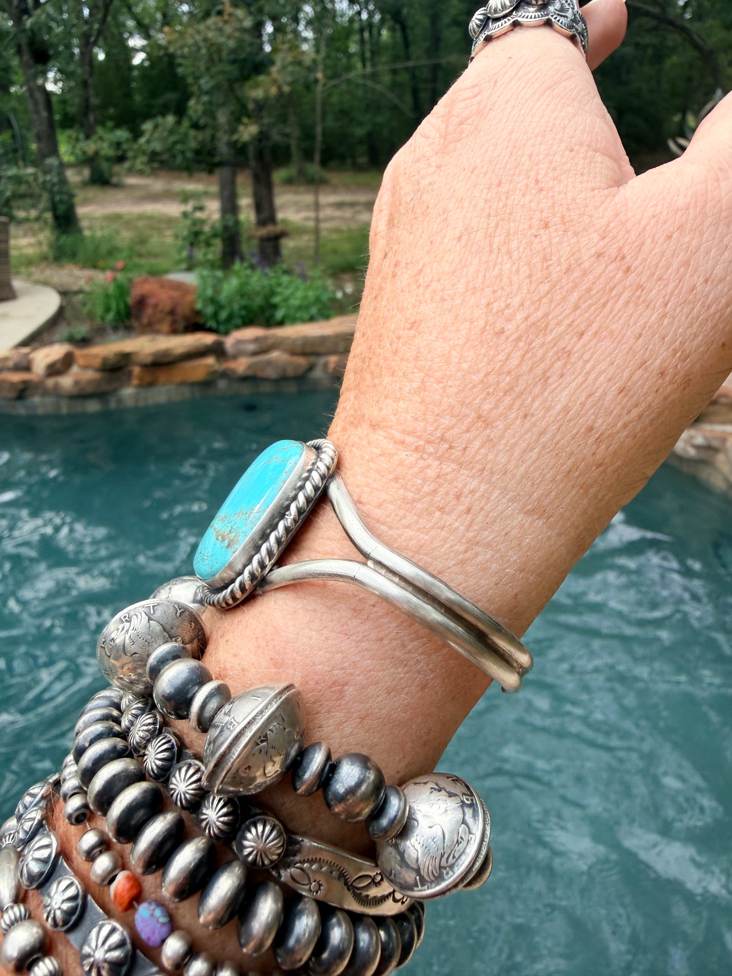 Native Made Turquoise Cuff by Donovan Skeet