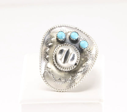 Turquoise Cowboy Hat Ring by Bobby Platero