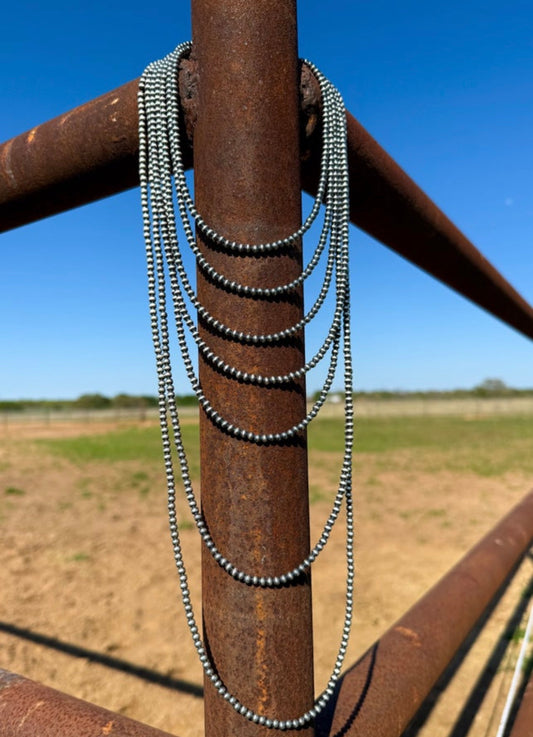 Authentic 4mm Round Sterling Silver Necklaces 14”-24”