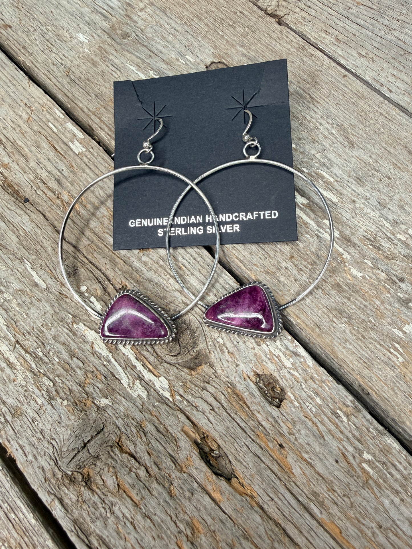 Purple Spiny Hoops by Elouise Kee