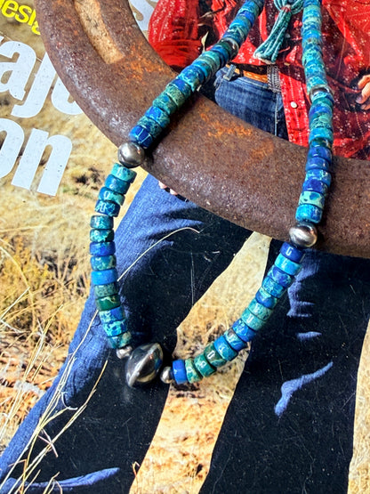Navajo Handmade AzuriteStone Necklace 16”