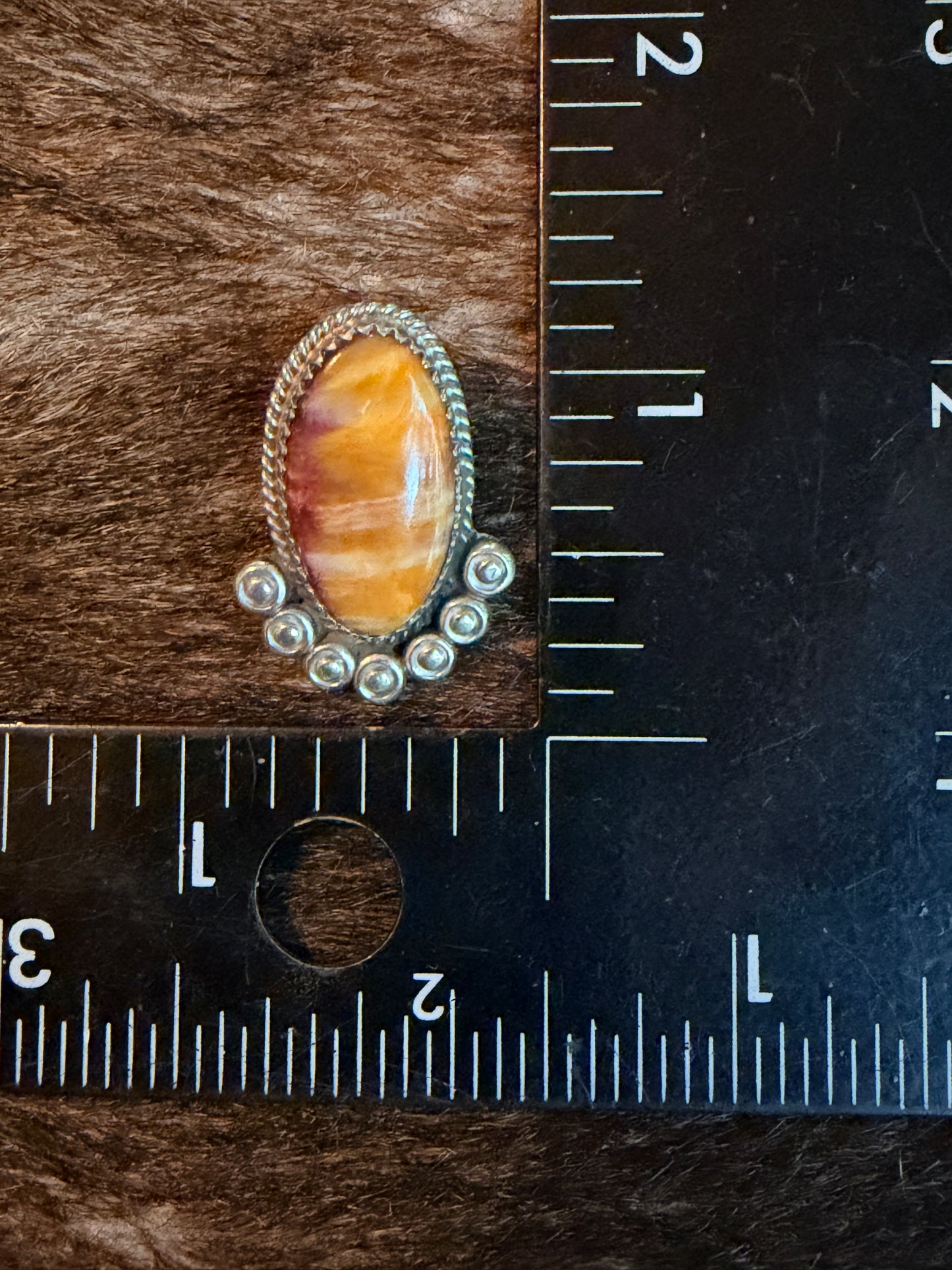 Authentic Phillip Yazzie Navajo Sterling Spiny Oyster Earrings