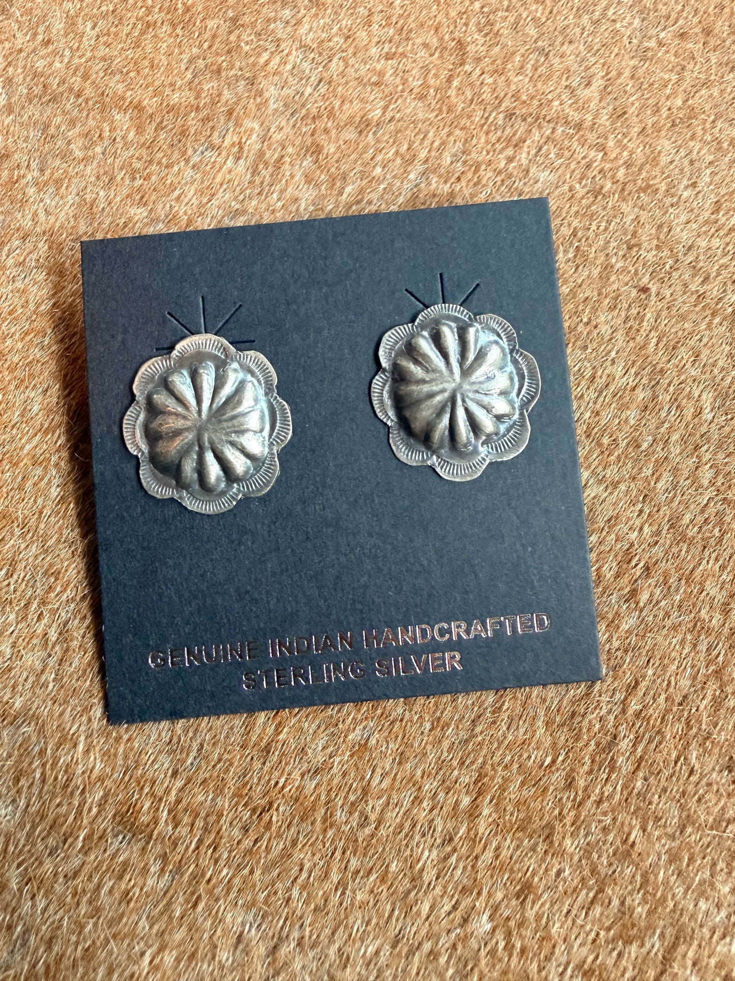 Scalloped Concho Studs by Joan Begay