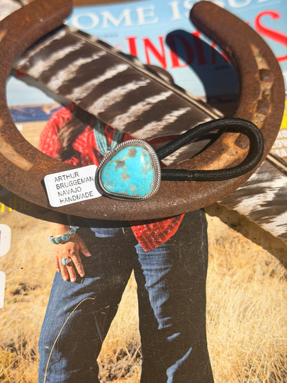 Native Made Turquoise Pony Tail Holder