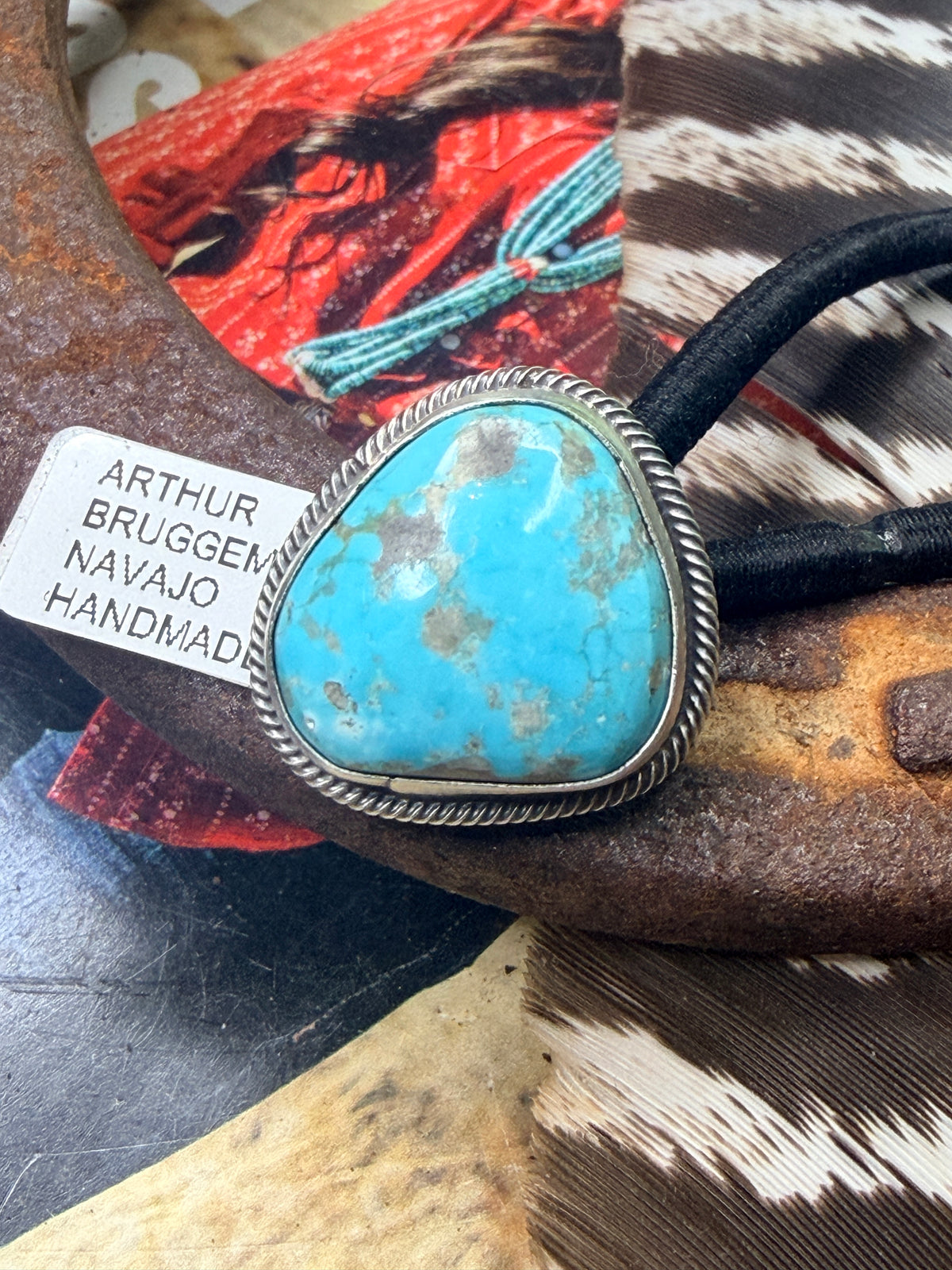 Native Made Turquoise Pony Tail Holder