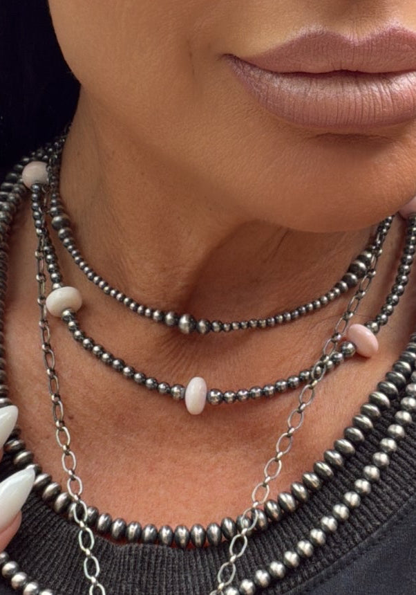 3-6mm Graduated Sterling Necklace