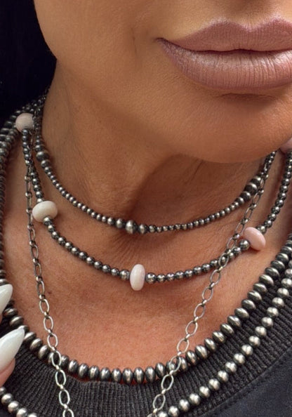 3-6mm Graduated Sterling Necklace