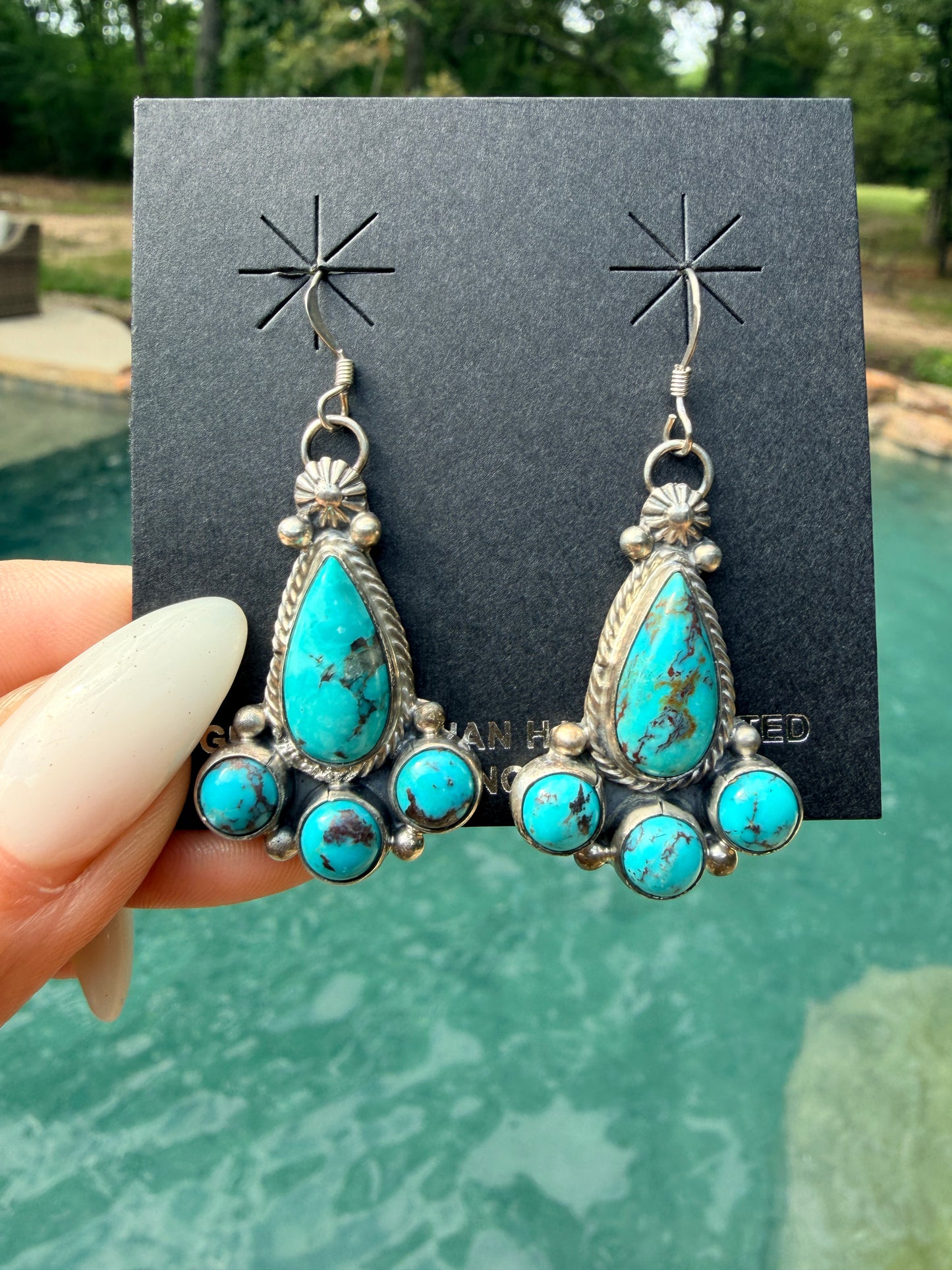 Native Made Turquoise Dangle Earrings