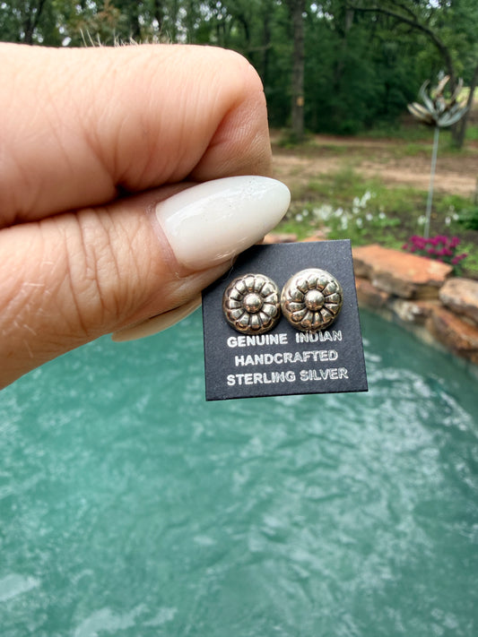 Mini Concho Stud Earrings