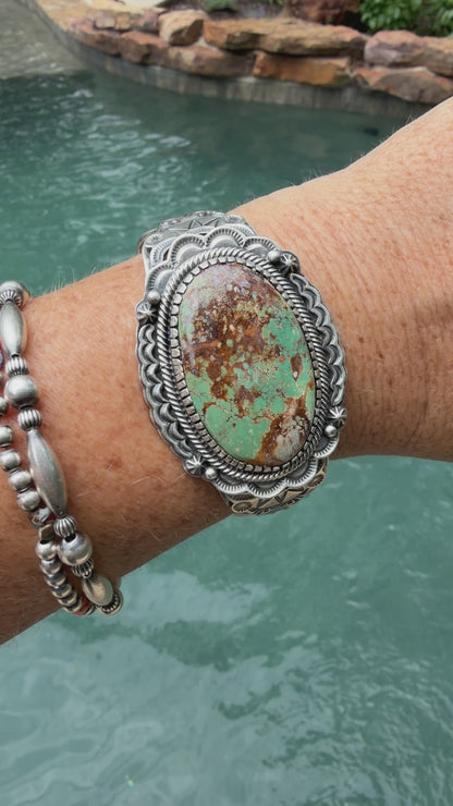 Randy Boyd Royston Turquoise & Sterling Silver Cuff Bracelet.