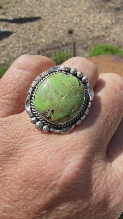 Authentic Gaspeite Ring size 7.5
